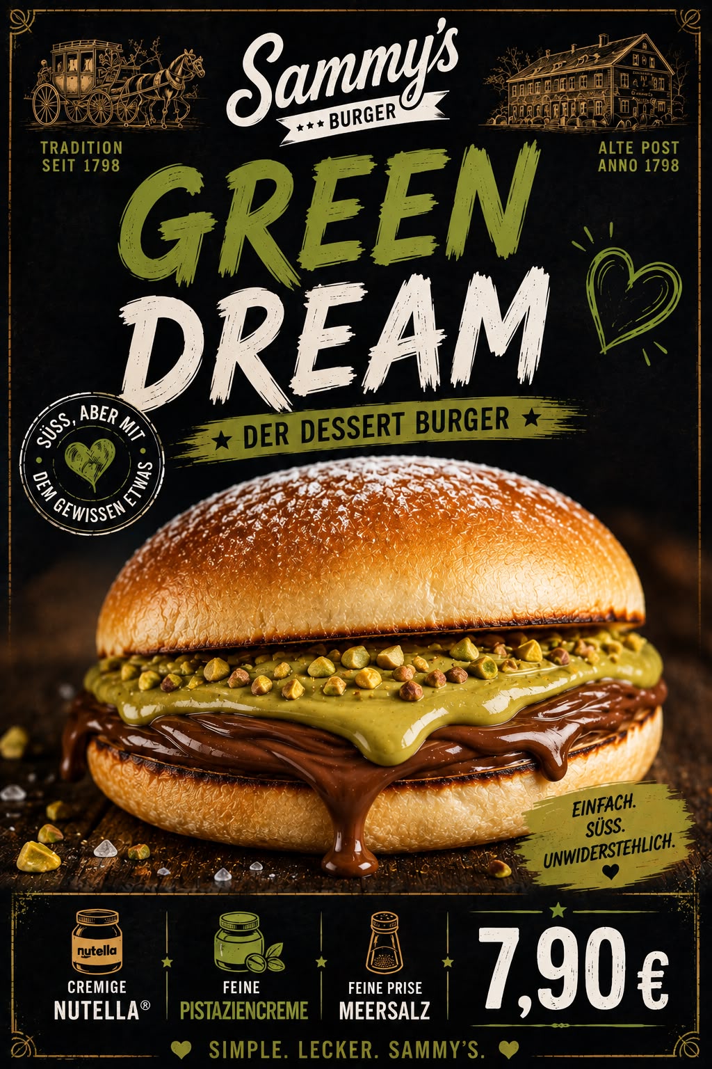 Green Dream Dessert Burger